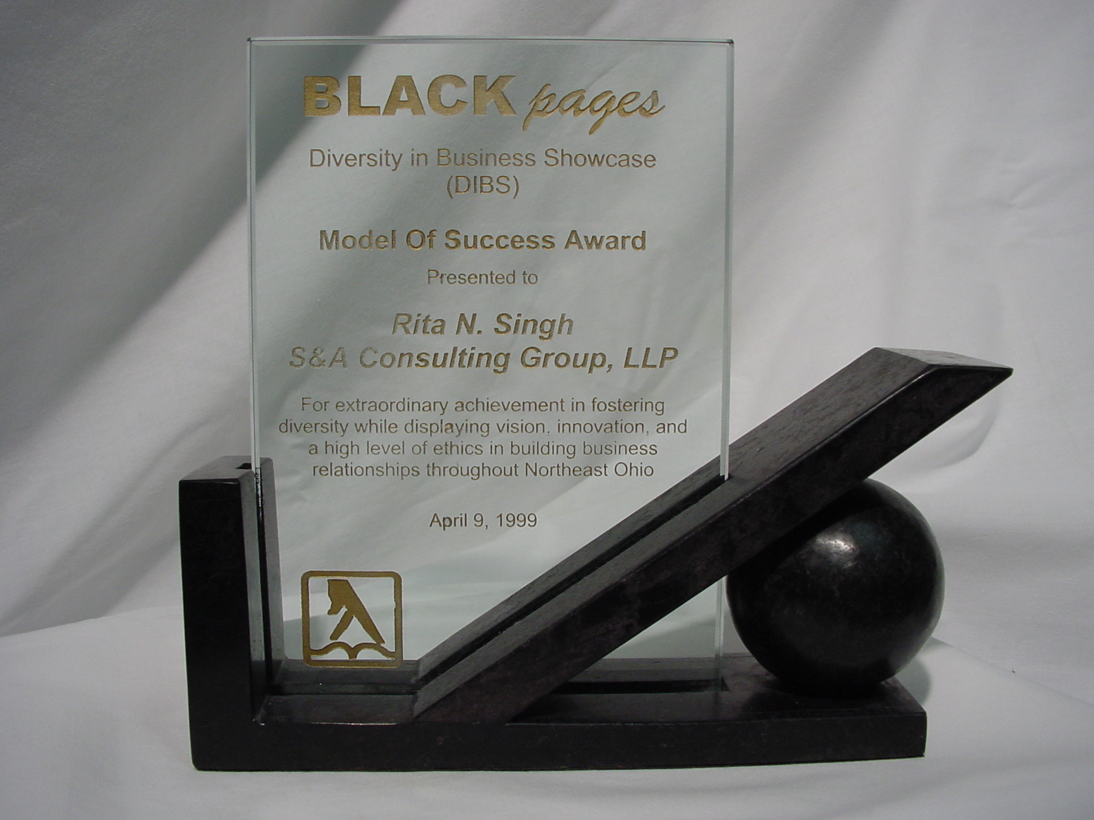 Model of Success Award Black Pages jpg file